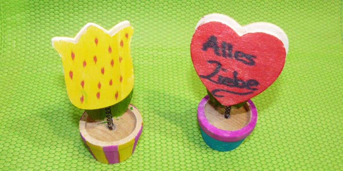 Holz Töpfe basteln mit Kinder auf Veranstaltungen