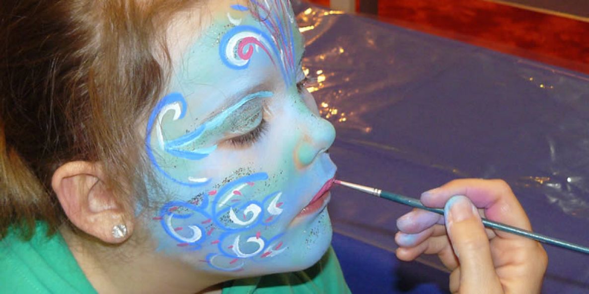 Kinderschminken - Motiv Meerjungfrau (in Arbeit) - Funtasiewelt Kinder-Events